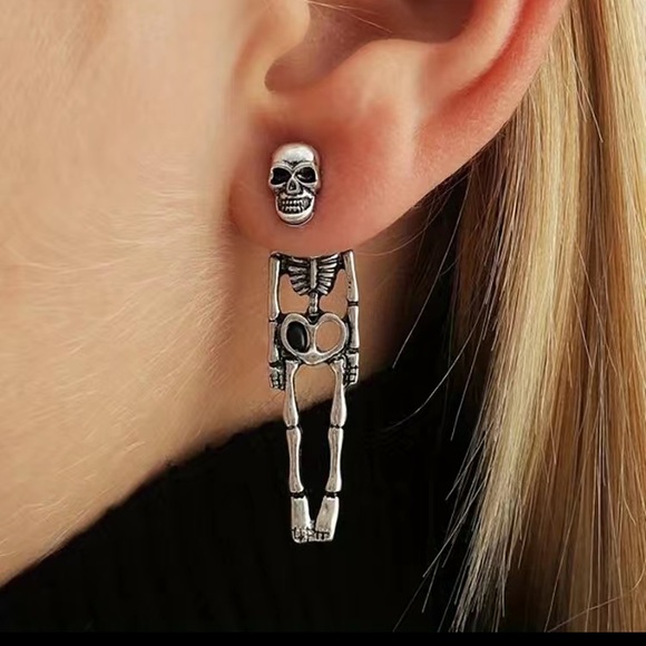 Skeleton Dangling Earrings - Picture 2 of 4